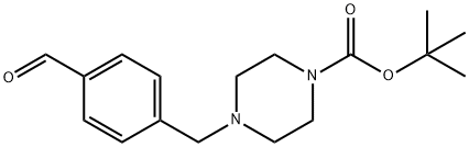 TERT-BUTYL 4-(4-FORMYLBENZYL)PIPERAZINE-1-CARBOXYLATE 化学構造式