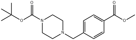 4-(4-(甲氧基羰基)苄基)哌嗪-1-羧酸叔丁酯 结构式