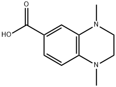 1,4-DIMETHYL-1,2,3,4-TETRAHYDROQUINOXALINE-6-CARBOXYLIC ACID, 97, 844891-14-1, 结构式