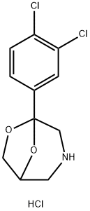 1-(3,4-dichlorophenyl)-7,8-dioxa-3-azabicyclo[3.2.1]octane hydrochlori de 结构式