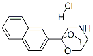 1-萘-2-基-7,8-二氧杂-3-氮杂双环[3.2.1]辛烷盐酸盐结构式
