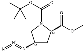 (4S)-1-BOC-4-叠氮-L-脯氨酸甲酯 结构式