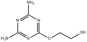 2-[(4,6-diamino-1,3,5-triazin-2-yl)oxy]ethanol Struktur