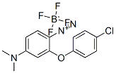 2-(4-クロロフェノキシ)-4-(ジメチルアミノ)ベンゼンジアゾニウム・テトラフルオロボラート 化学構造式