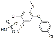 2-chloro-5-(4-chlorophenoxy)-4-(dimethylamino)benzenediazonium hydrogen sulphate 结构式