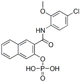 N-(4-chloro-2-methoxyphenyl)-3-(phosphonooxy)naphthalene-2-carboxamide 结构式