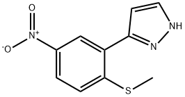 3-[2-(METHYLTHIO)-5-NITROPHENYL]-1H-PYRAZOLE Struktur