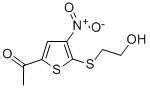 1-[5-(2-羟基乙基)硫代]-4-硝基-2-噻吩]乙基-1-酮 结构式