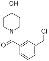 (3-CHLOROMETHYL-PHENYL)-(4-HYDROXY-PIPERIDIN-1-YL)-METHANONE 化学構造式