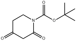 1-BOC-ピペリジン-2,4-ジオン 化学構造式