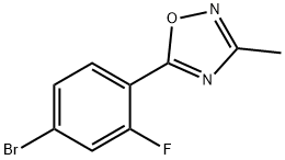 5-(4-bromo-2-fluorophenyl)-3-methyl-1,2,4-oxadiazole Structure