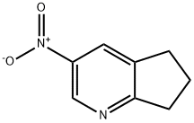 3-ニトロ-6,7-ジヒドロ-5H-シクロペンタ[b]ピリジン 化学構造式