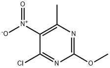 4-chloro-2-methoxy-6-methyl-5-nitropyrimidine, 84538-47-6, 结构式