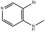 3-溴-N-甲基吡啶-4-胺 结构式