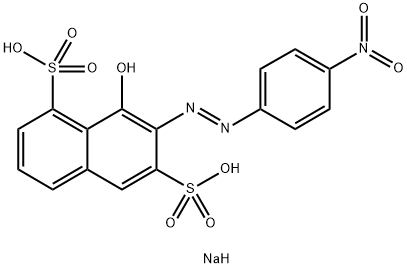 8-羟基-7-[(4-硝基苯基)偶氮]萘-1,6-二磺酸二钠 结构式