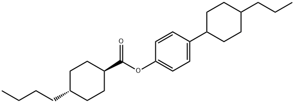 4-(4-propylcyclohexyl)phenyl 4-butylcyclohexanecarboxylate Struktur