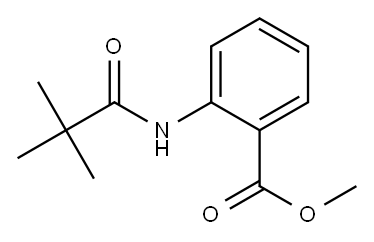 2-[(2,2-ジメチル-1-オキソプロピル)アミノ]安息香酸メチル 化学構造式