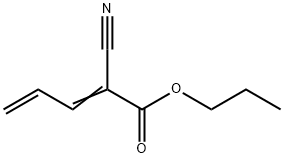 2-Cyano-2,4-pentadienoic acid propyl ester Structure