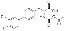 D-2-(BOC-AMINO)-3-(3'-CHLORO-4'-FLUOROBIPHENYL-4-YL)PROPANOIC ACID Struktur