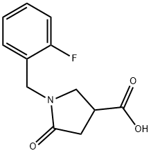 1-(2-fluorobenzyl)-5-oxopyrrolidine-3-carboxylic acid(SALTDATA: FREE) Structure