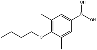 4-ブトキシ-3,5-ジメチルフェニルボロン酸 化学構造式