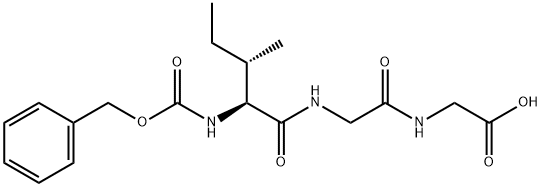N-[N-[N-[(ベンジルオキシ)カルボニル]-L-イソロイシル]グリシル]グリシン 化学構造式