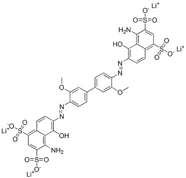 tetralithium 6,6'-[(3,3'-dimethoxy[1,1'-biphenyl]-4,4'-diyl)bis(azo)]bis[4-amino-5-hydroxynaphthalene-1,3-disulphonate]|