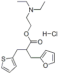 2-(diethylamino)ethyl alpha-(2-thienylmethyl)furan-2-propionate hydrochloride 结构式