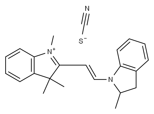 2-[2-(2,3-dihydro-2-methyl-1H-indol-1-yl)vinyl]-1,3,3-trimethyl-3H-indolium thiocyanate Structure