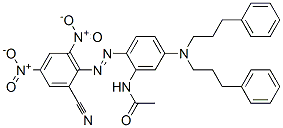 N-[5-[bis(3-phenylpropyl)amino]-2-[(2-cyano-4,6-dinitrophenyl)azo]phenyl]acetamide 结构式