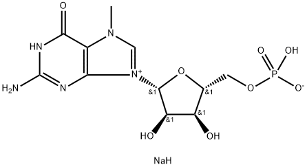 7-METHYLGUANOSINE 5'-MONOPHOSPHATE*SODIU M,84567-50-0,结构式