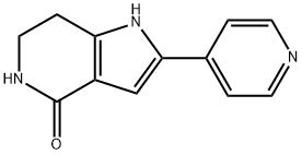2-(4-ピリジル)-6,7-ジヒドロ-1H-ピロロ[3,2-c]ピリジン-4(5H)-オン 化学構造式