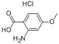 2-氨基-4-甲氧基苯甲酸盐酸盐, 84575-26-8, 结构式