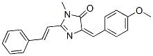 4H-Imidazol-4-one,  3,5-dihydro-5-[(4-methoxyphenyl)methylene]-3-methyl-2-(2-phenylethenyl)-,  (5E)- 结构式