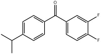 3,4-ジフルオロ-4'-イソプロピルベンゾフェノン 化学構造式