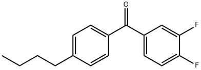4-N-ブチル-3',4'-ジフルオロベンゾフェノン 化学構造式
