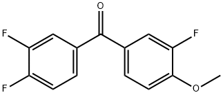 4-メトキシ-3,3',4'-トリフルオロベンゾフェノン 化学構造式