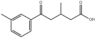 5-(3-メチルフェニル)-3-メチル-5-オキソ吉草酸 化学構造式