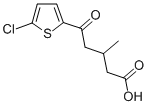 5-(5-クロロ-2-チエニル)-3-メチル-5-オキソ吉草酸 化学構造式