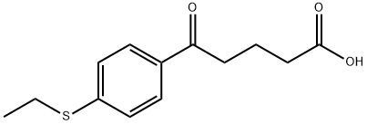 5-(4-エチルチオフェニル)-5-オキソ吉草酸 化学構造式