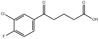 5-(3-クロロ-4-フルオロフェニル)-5-オキソ吉草酸 化学構造式