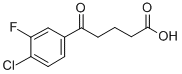 5-(4-クロロ-3-フルオロフェニル)-5-オキソ吉草酸 化学構造式