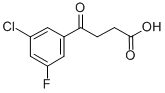 4-(3-クロロ-5-フルオロフェニル)-4-オキソ酪酸 化学構造式