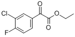 3-クロロ-4-フルオロベンゾイルぎ酸エチル 化学構造式