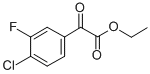 4-クロロ-3-フルオロベンゾイルぎ酸エチル 化学構造式