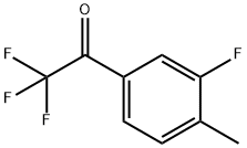 3'-フルオロ-4'-メチル-2,2,2-トリフルオロアセトフェノン 化学構造式