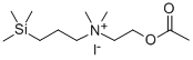 1-Propanaminium, N-(2-(acetyloxy)ethyl)-N,N-dimethyl-3-(trimethylsilyl )-, iodide Structure
