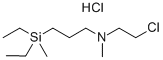 1-Propanamine, N-(2-chloroethyl)-3-(diethylmethylsilyl)-N-methyl-, hyd rochloride Structure