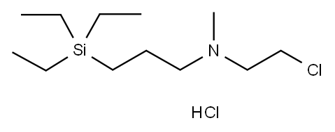 1-Propanamine, N-(2-chloroethyl)-N-methyl-3-(triethylsilyl)-, hydrochl oride 结构式