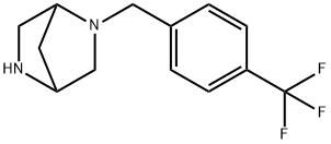 (1S,4S)-(+)-2-(4-TRIFLUOROMETHYL-BENZYL)-2,5-DIAZA-BICYCLO[2.2.1]HEPTANE 2CF3COOH 化学構造式